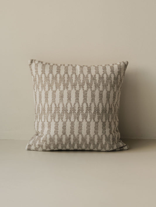 Birch – Fawn decorative cushion in 50 × 50 cm, photographed on a white background