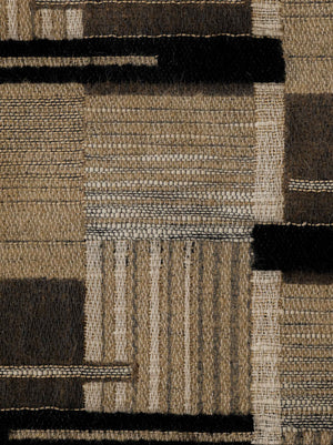 Close-up of the Yutaka – Bouleau fabric, showing its irregular checked pattern and softly textured woven surface